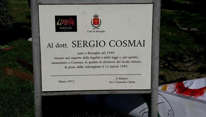 Bisceglie in marcia per ricordare Sergio Cosmai 32 anni dopo
