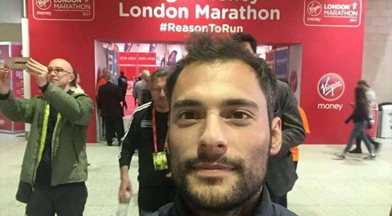 Il biscegliese Angelo De Leo alla London Marathon 2017
