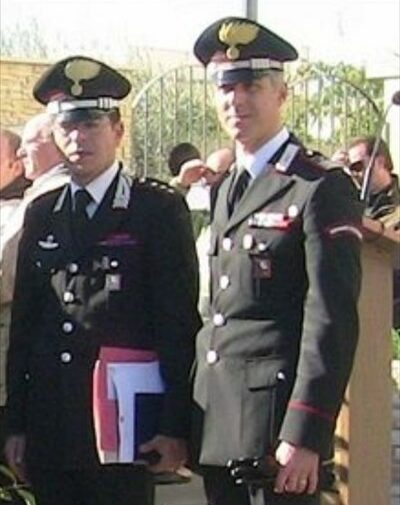 A destra Giuseppe Remini il nuovo Comandante della Tenenza dei Carabinieri di Bisceglie