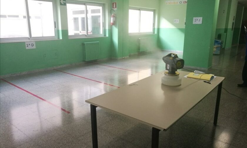 Sanificato il plesso scolastico "Sergio Cosmai" di Carrara Reddito