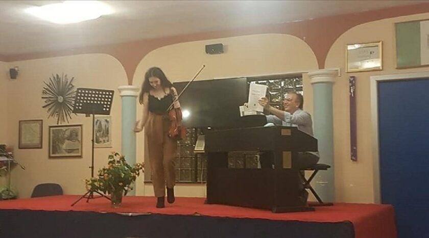 Concerto di giovani violinisti​ nell'auditorium di Roma Intangibile
