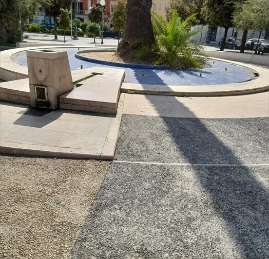 Le fontane di piazza Vittorio Emanuele II non funzionano