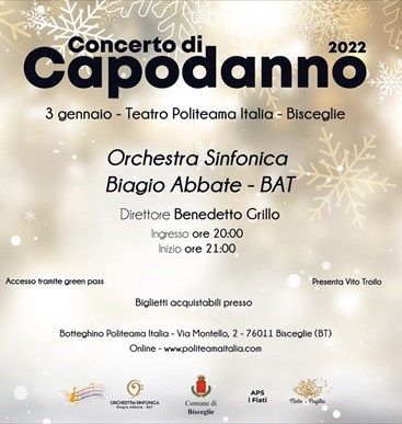 Concerto di Capodanno di Bisceglie al Politeama Italia