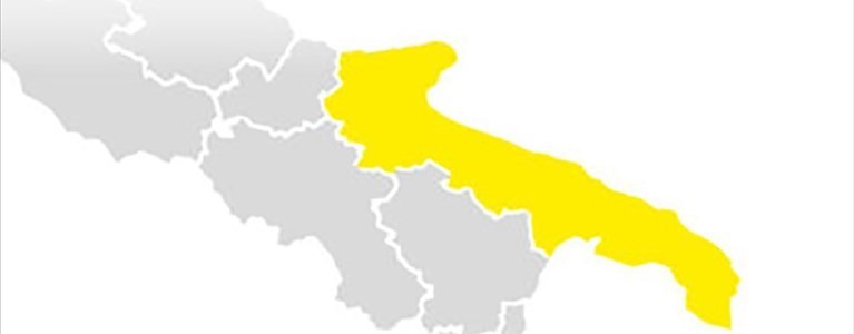 Puglia in zona gialla