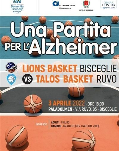 ​I Lions Bisceglie aderiscono all’iniziativa “Una partita per l’Alzheimer“